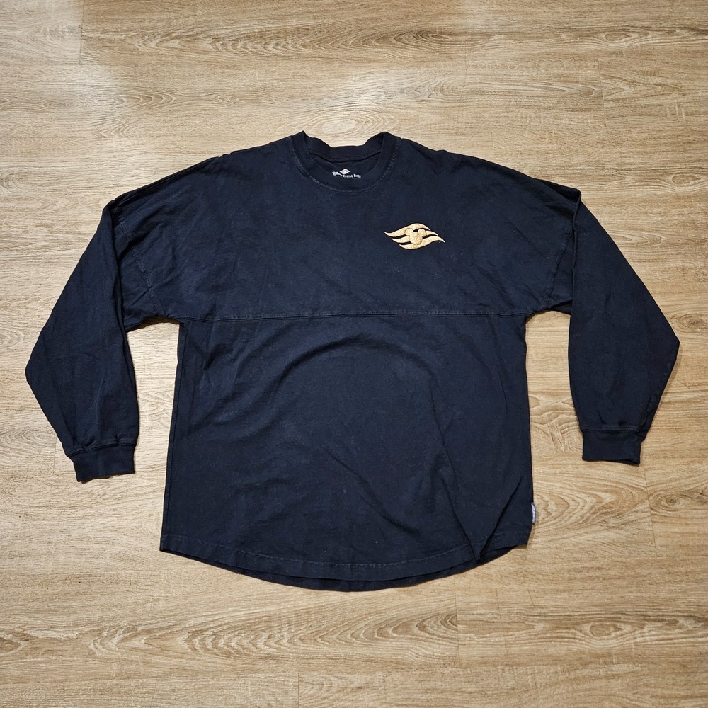 Walt Disney Cruise Line Spirit Jersey Adult Medium Navy Blue Long Sleeve T-Shirt
